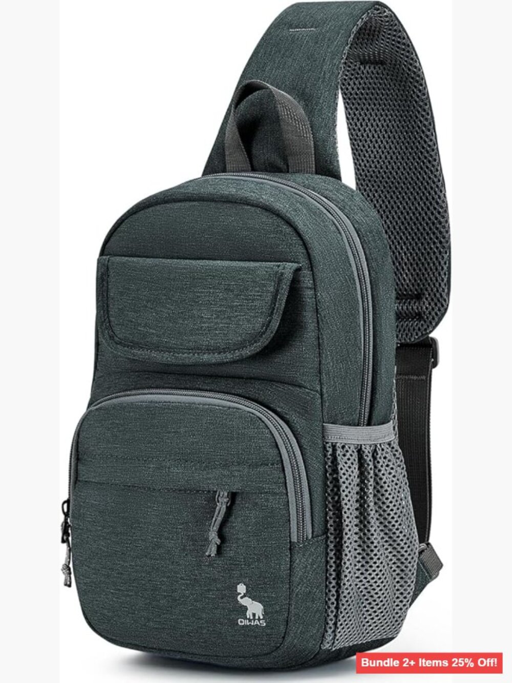 Lightweight Sling Backpack, Adjustable Strap, Water Resistant, Travel Hiking